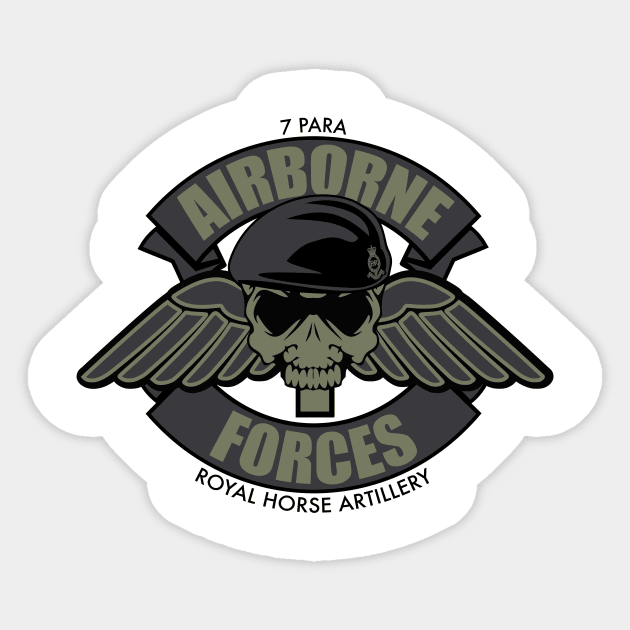 7 Para RHA Patch (subdued) Sticker by Tailgunnerstudios